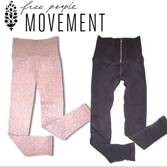 Set of 2 New Free People Movement Ribbed Leggings - Picture 4 of 13